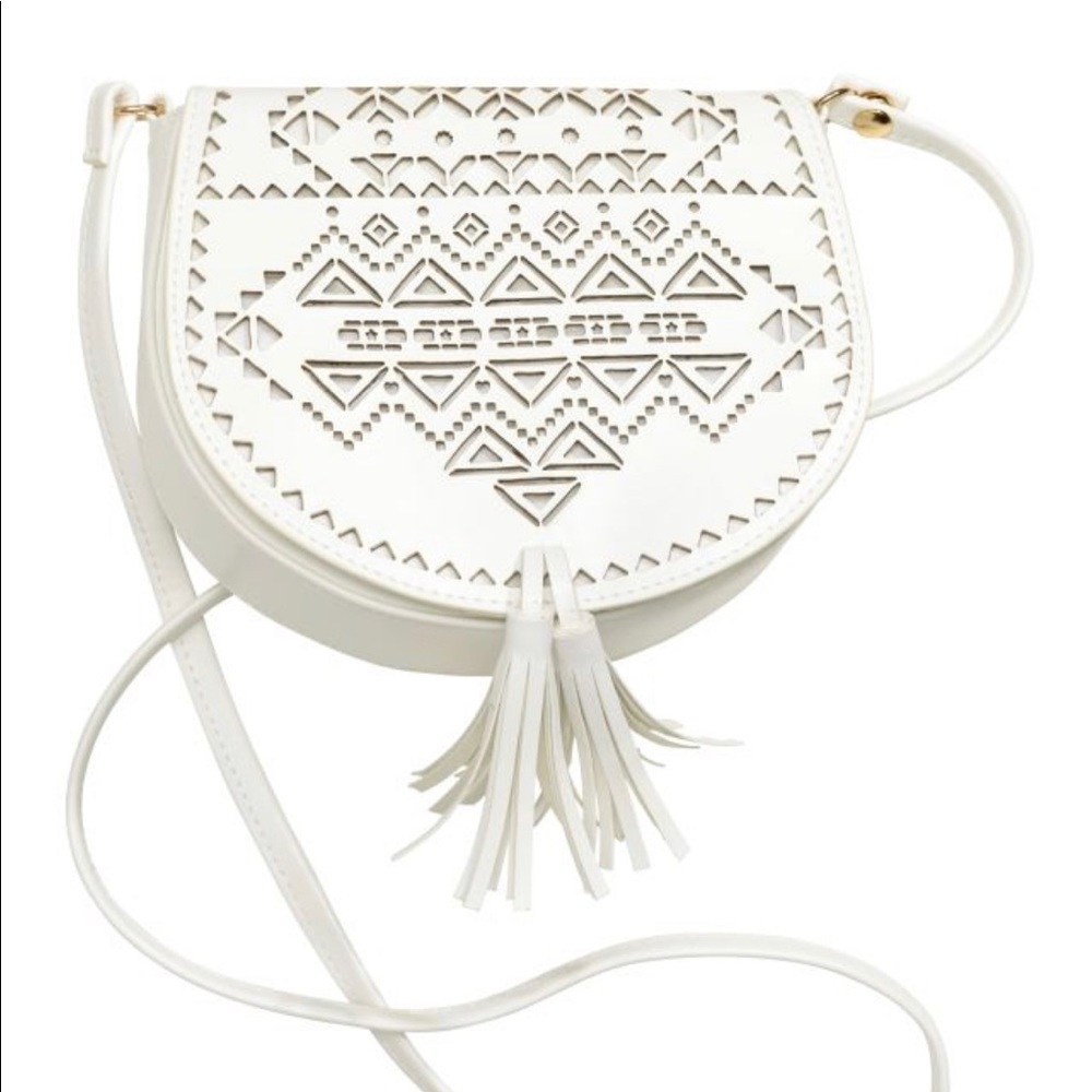 Kids white cross over purse